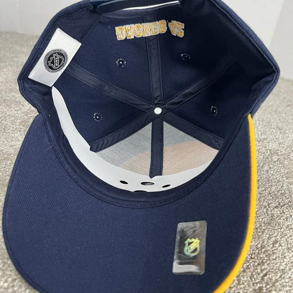 NHL St Louis Blues David Backes 42 Snapback Hat Navy‎ Yellow Adjustable Cap